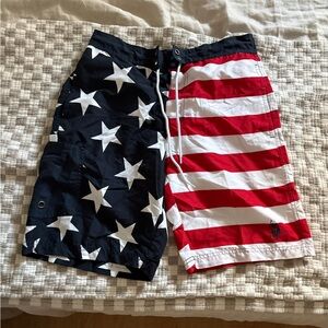 U.S. Polo Assn. men's American flag swim shorts size small